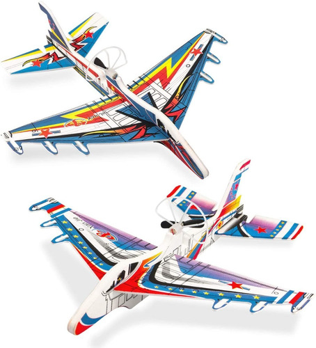 Avião Elétrico Montável Isopor Luz Led Yj-016 Vários Modelos